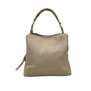 MMs Brands Beige Faux Leather Shoulder Bag